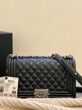 Chanel Boy Medium in Quilted Lambskin
